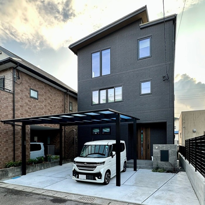 鹿児島市/新築外構/シンプルかつ使い勝手を追求したデザイン