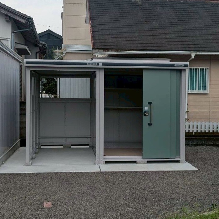 霧島市/ヨド物置/自転車スペース付き