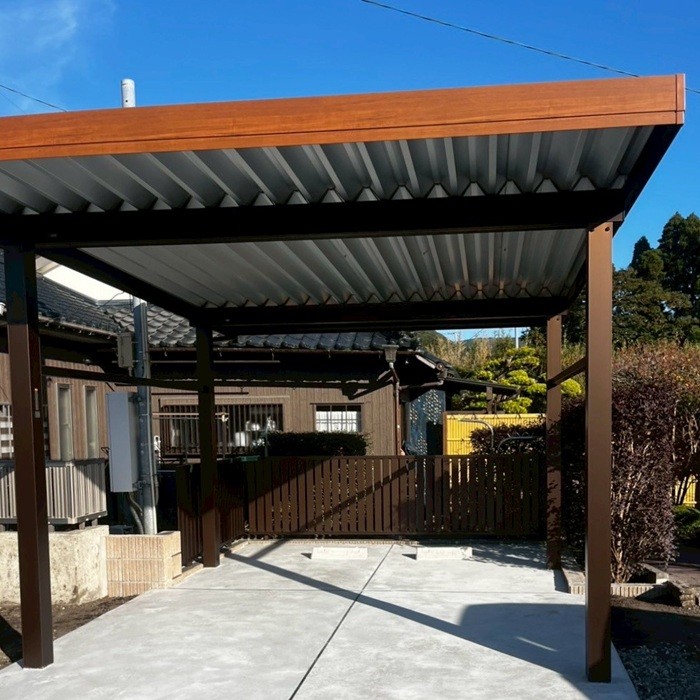 南九州市/外構工事/ジーポートpro1台用/ツートーンカラー