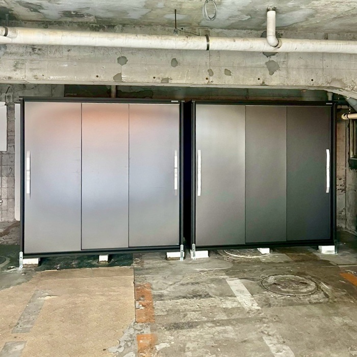 鹿児島市 / ヨド物置 / ブラックエスモ2棟 / オフィスの収納に最適」