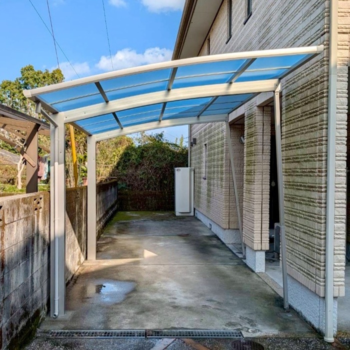 鹿児島市/カーポート施工/YKKapアリュース1台用/コスパ重視の人向け