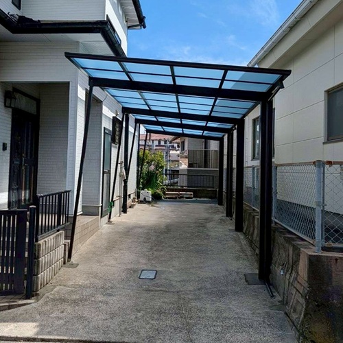 鹿児島市/カーポート建替え工事/YKKAPエフルージュFIRST奥行2台用