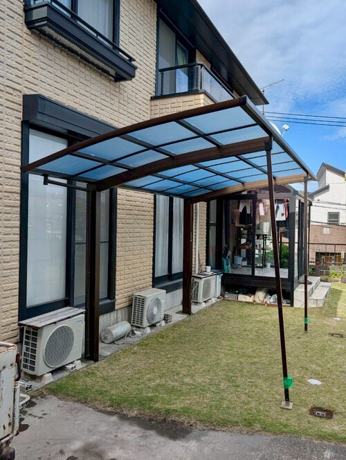 鹿児島市/カーポート設置工事/YKKapアリュース1台用/コスパに自信ありのカーポートです！