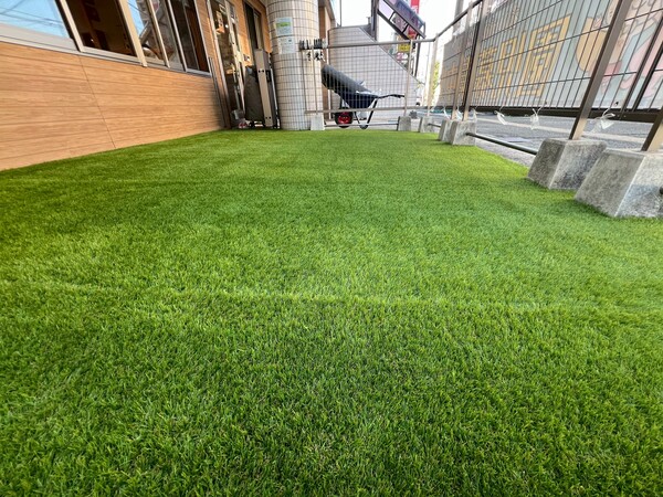 鹿児島市/人工芝張り替え工事/保育園のお庭の人工芝を施工しました!園児たちの笑顔が浮かびます!