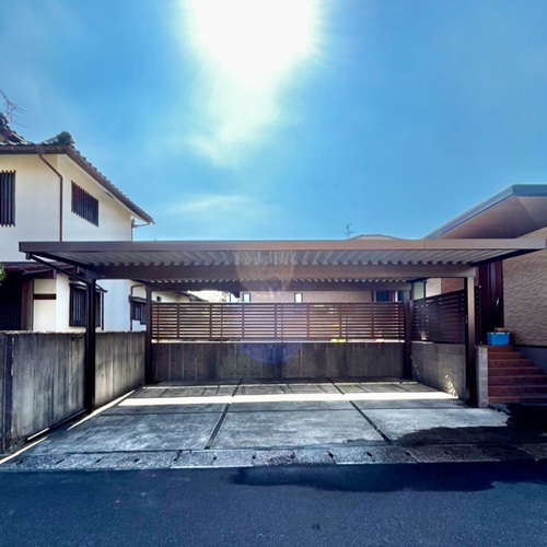 鹿児島市／カーポート設置工事｜YKK AP ジーポート Pro 3台用を施工しました